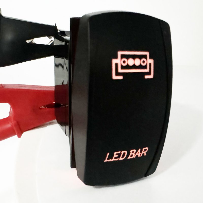 (LED Light Bar) 4pin Led bar Race Sport Lighting LED Hazard Lights Momentary on Rocker Switch for Car Truck Bus Boat Marine