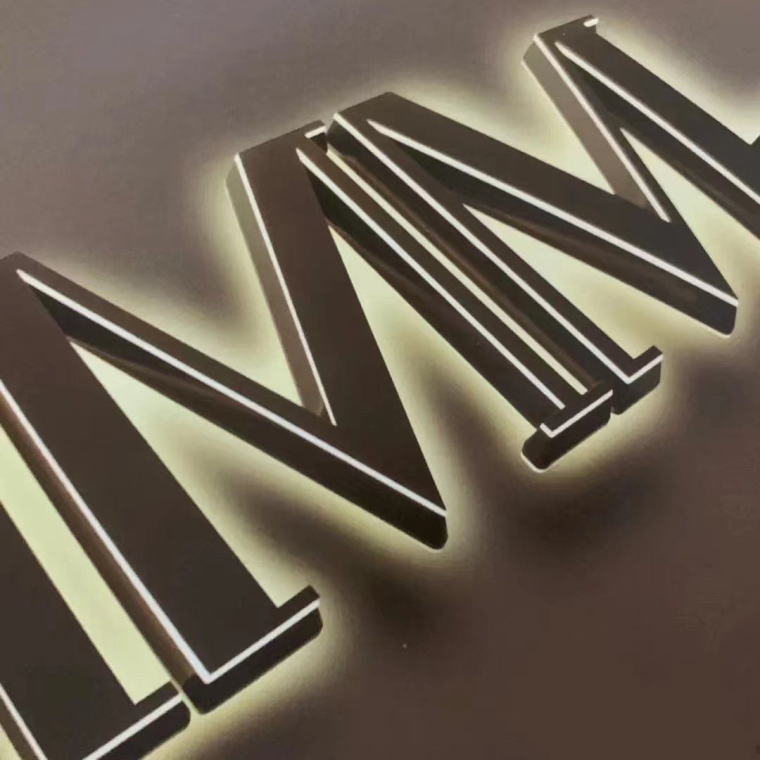 Custom Led Illuminated Outdoor Shop Sign Business Led 3d Letters Stainless Steel Backlit Illuminated Sign for logo Light Sign