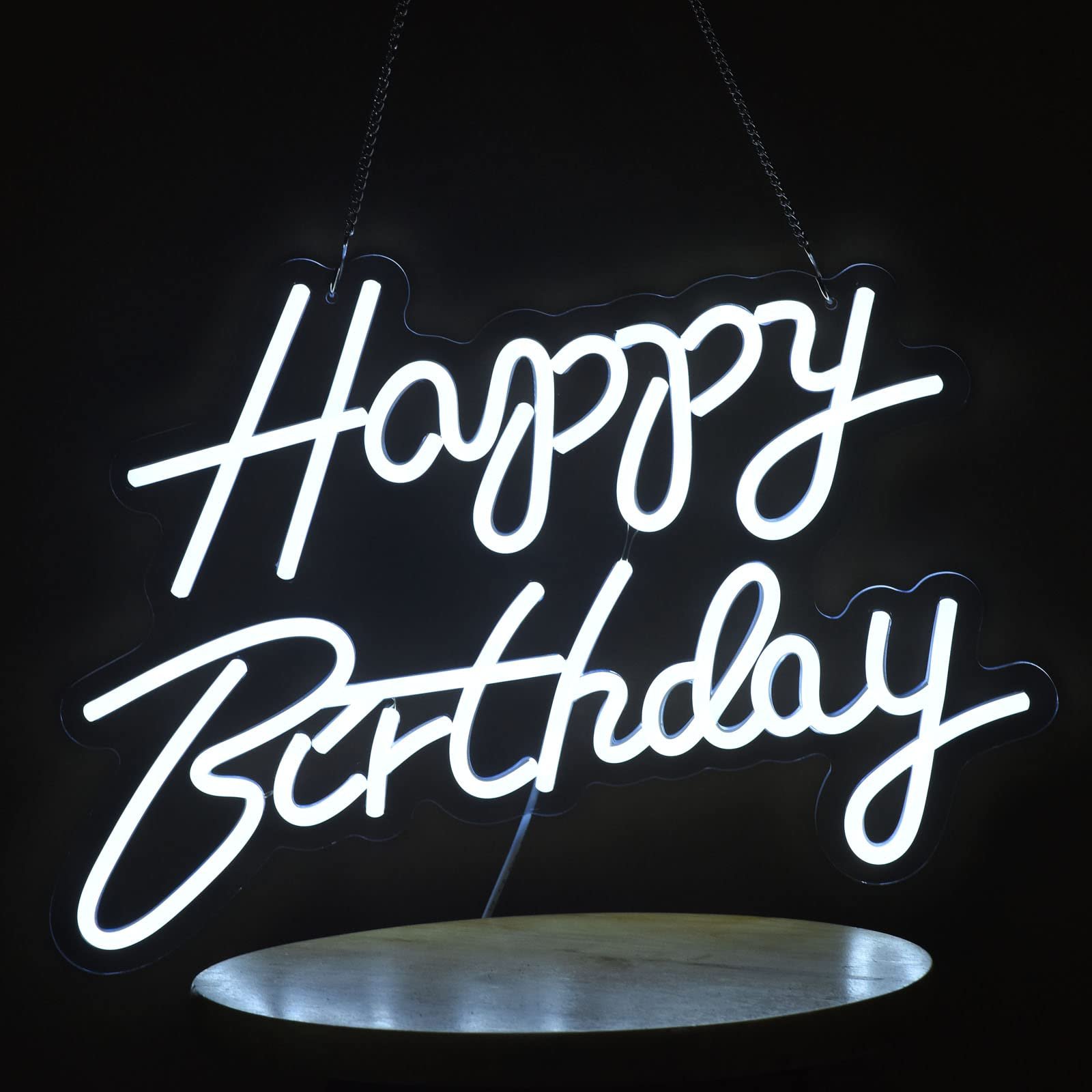 Happy Birthday Neon Sign, Happy Birthday Light up Sign, Neon Happy Birthday Sign Led Sign Backdrop Party Decoration