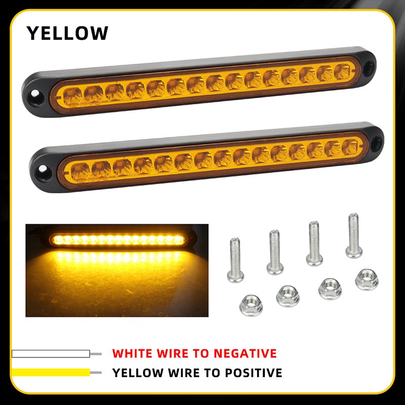 Truck Side Marker Light bar Emergency Clearance Warning Lamp for Car Lorry Tractor Trailer Bus DC 24V