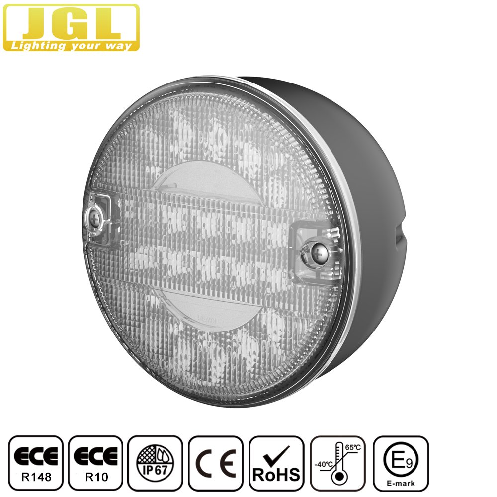 12v 24v 140 mm E-mark Reverse Led Truck Tail Light Led Combination Rear Lamp
