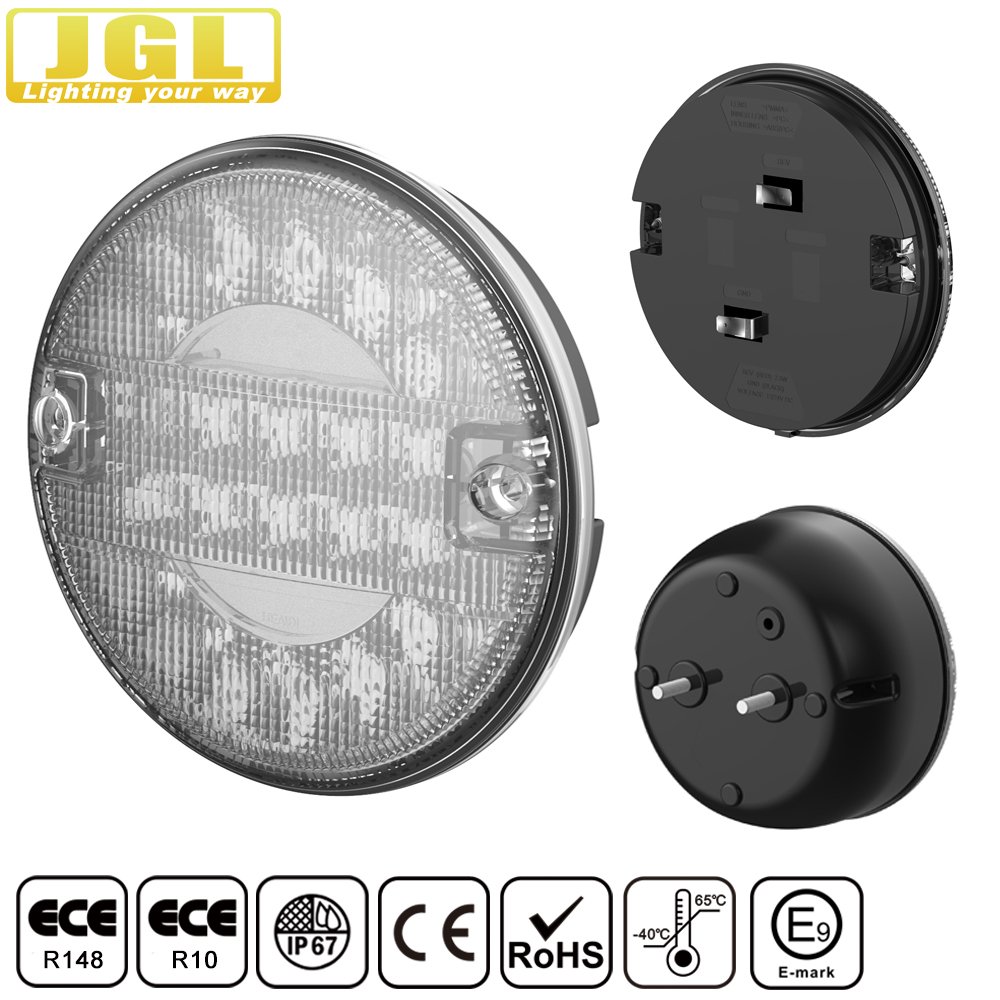 12v 24v 140 mm E-mark Reverse Led Truck Tail Light Led Combination Rear Lamp