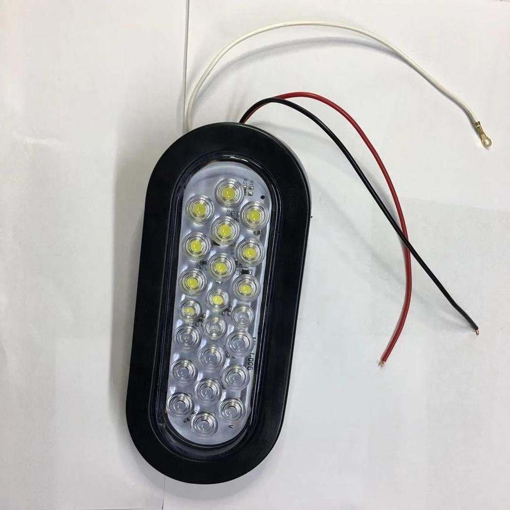 Hot Selling Supplier Trailer Light Oval Shaped 24LED 12v 24v Red White Amber Colour Led Lorry Tail Light