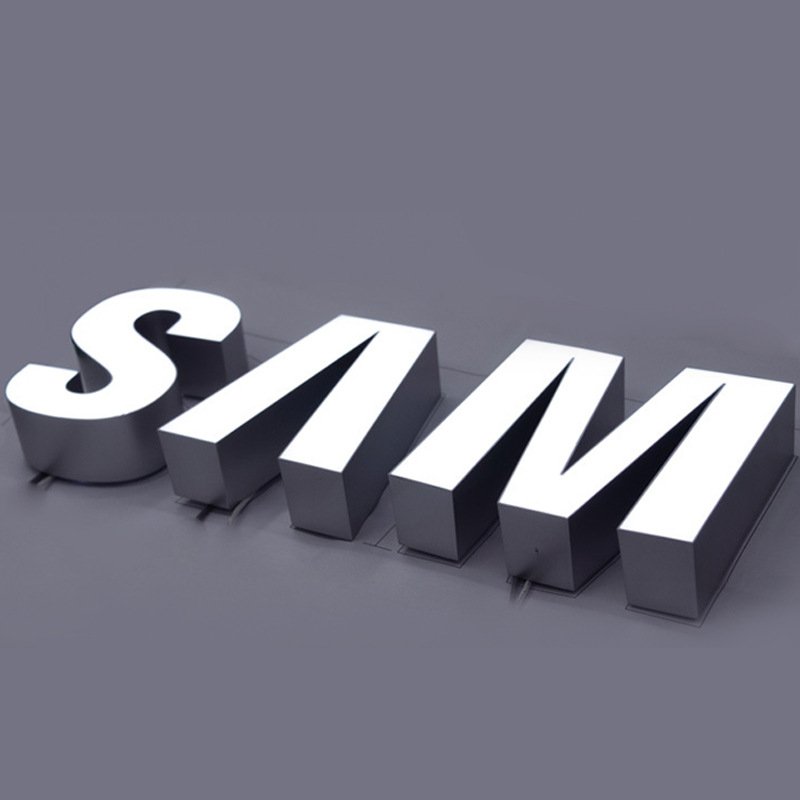 Factory Wholesale Custom Business Logo 3D Metal LED Letter Lights Acrylic LED Sign for Advertising Decoration