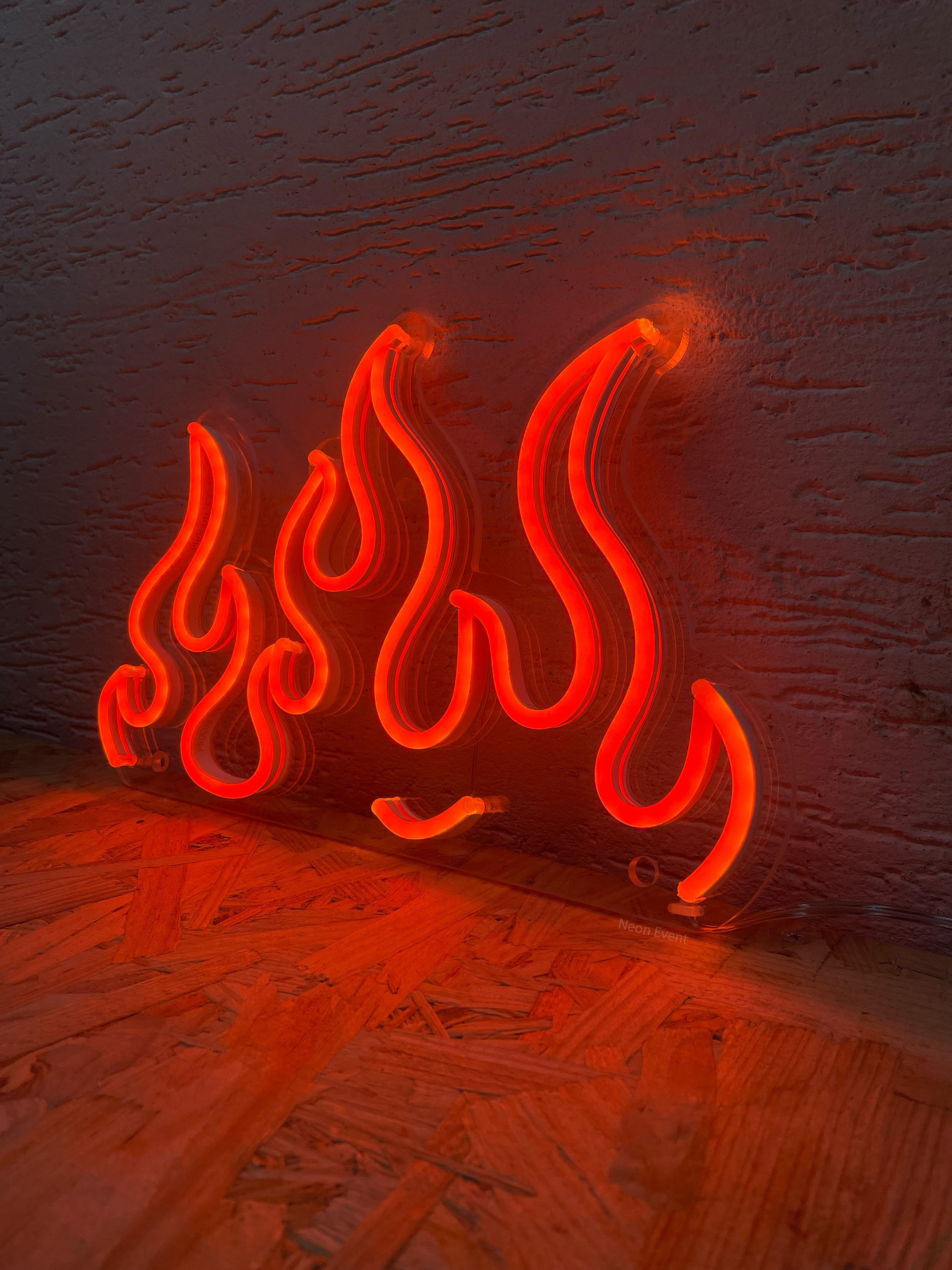 Fire Neon Sign Custom Logo LED Neon Sign Business Store Shop Restaurant Indoor Decorations Advertising Board Logo Light