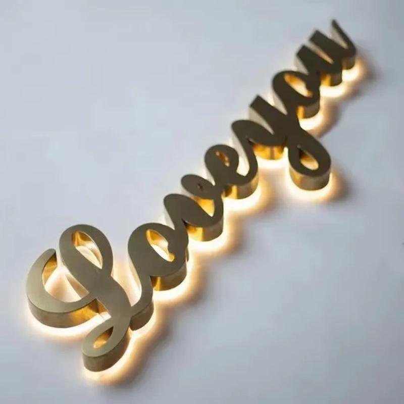Hot-selling Acrylic Backlit Alphabet Lettering Signs Outdoor Led Decor Advertising Sign Letters 3d Channel Letter Lights Sign