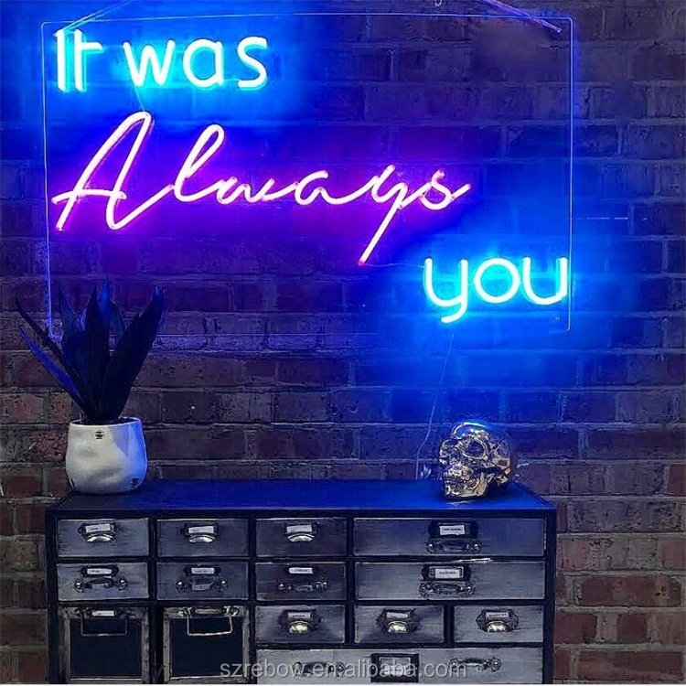 Rebow Dropshipping Wall-mounted Custom Drunk in love Neon Sign
