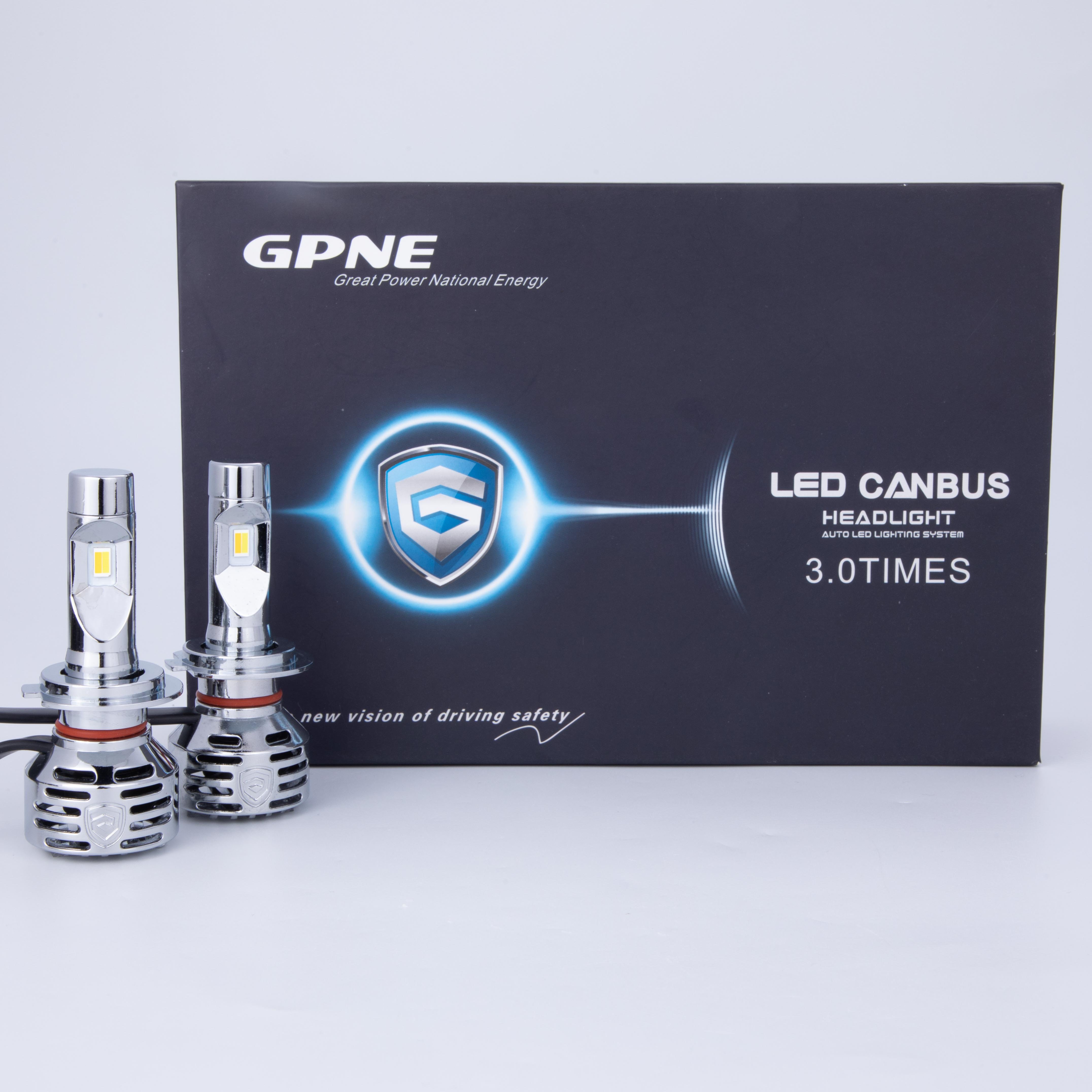 GPNE Universal Waterproof Car Led Head Light R2T Double Color 32W 12V Car Led Headlights