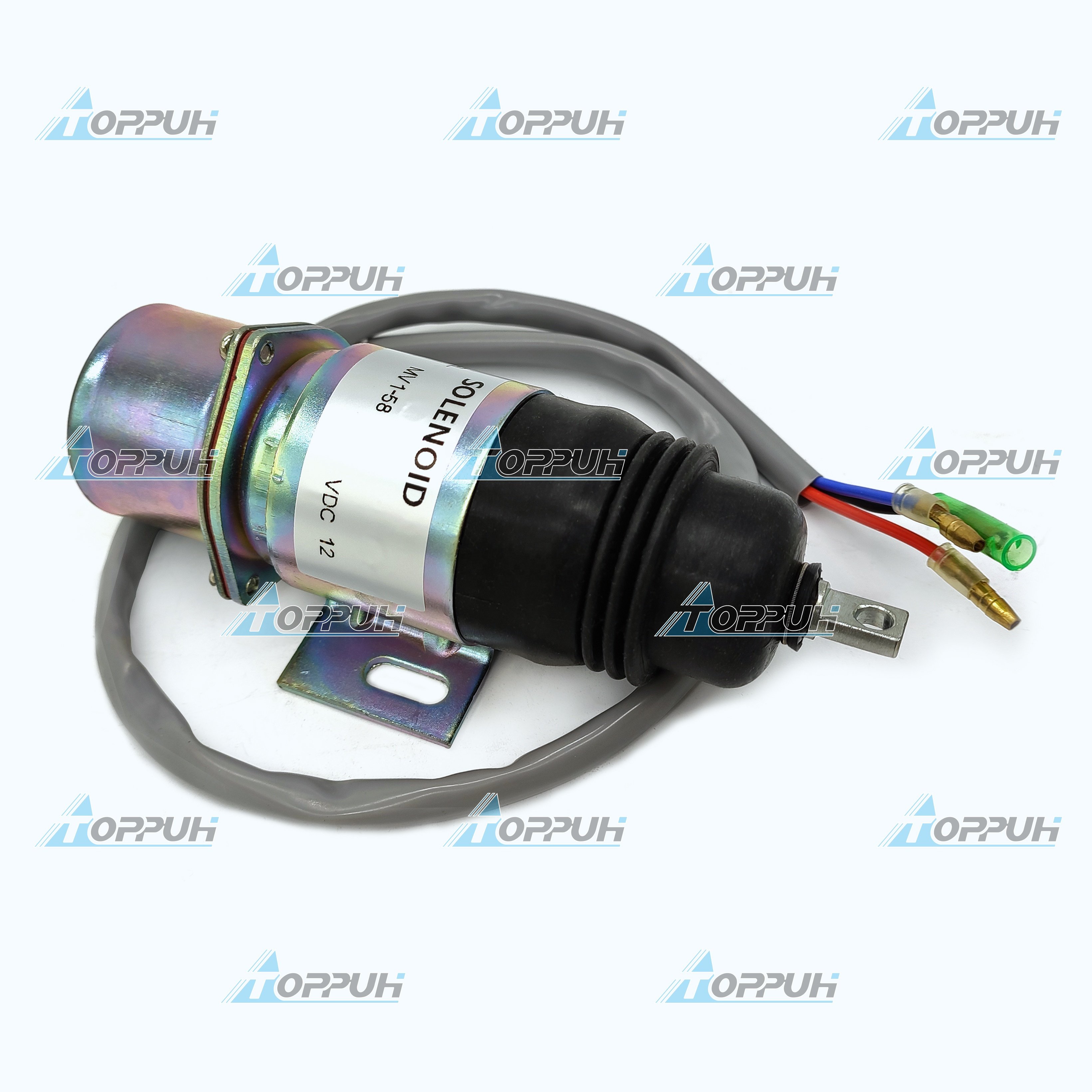 12V Stop Solenoid 894453-3411 8-94453341-0 Heavy Duty Fuel Shutoff Solenoid Valve for Isuzu Hitachi Engine 8944533410 MV1-58