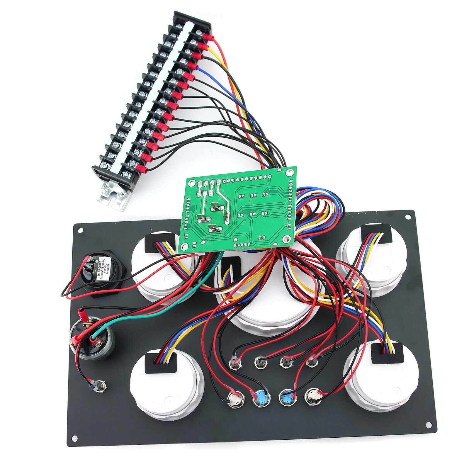 White or Black5 Gauges Waterproof Marine Instrument Boat Instruments Controller Sensor