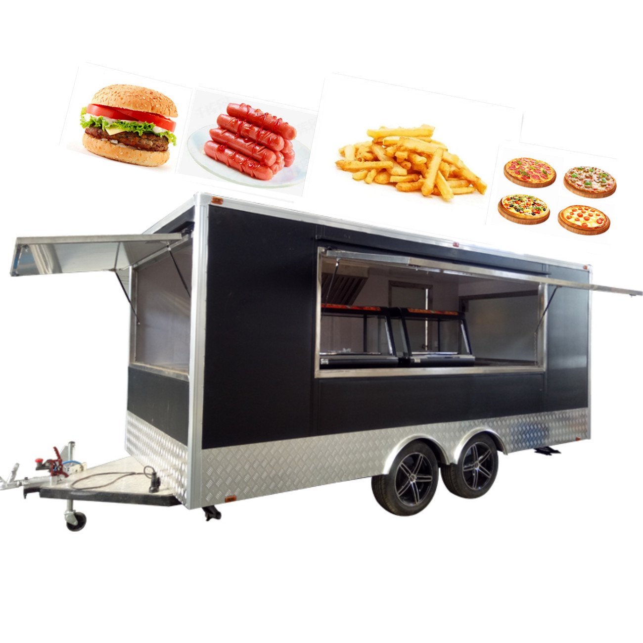 Customized Cheap Kitchen Trailer Food Truck With Full Kitchen Mobile Bar Horse Trailer Concession Food Truck Mobile Food Trailer