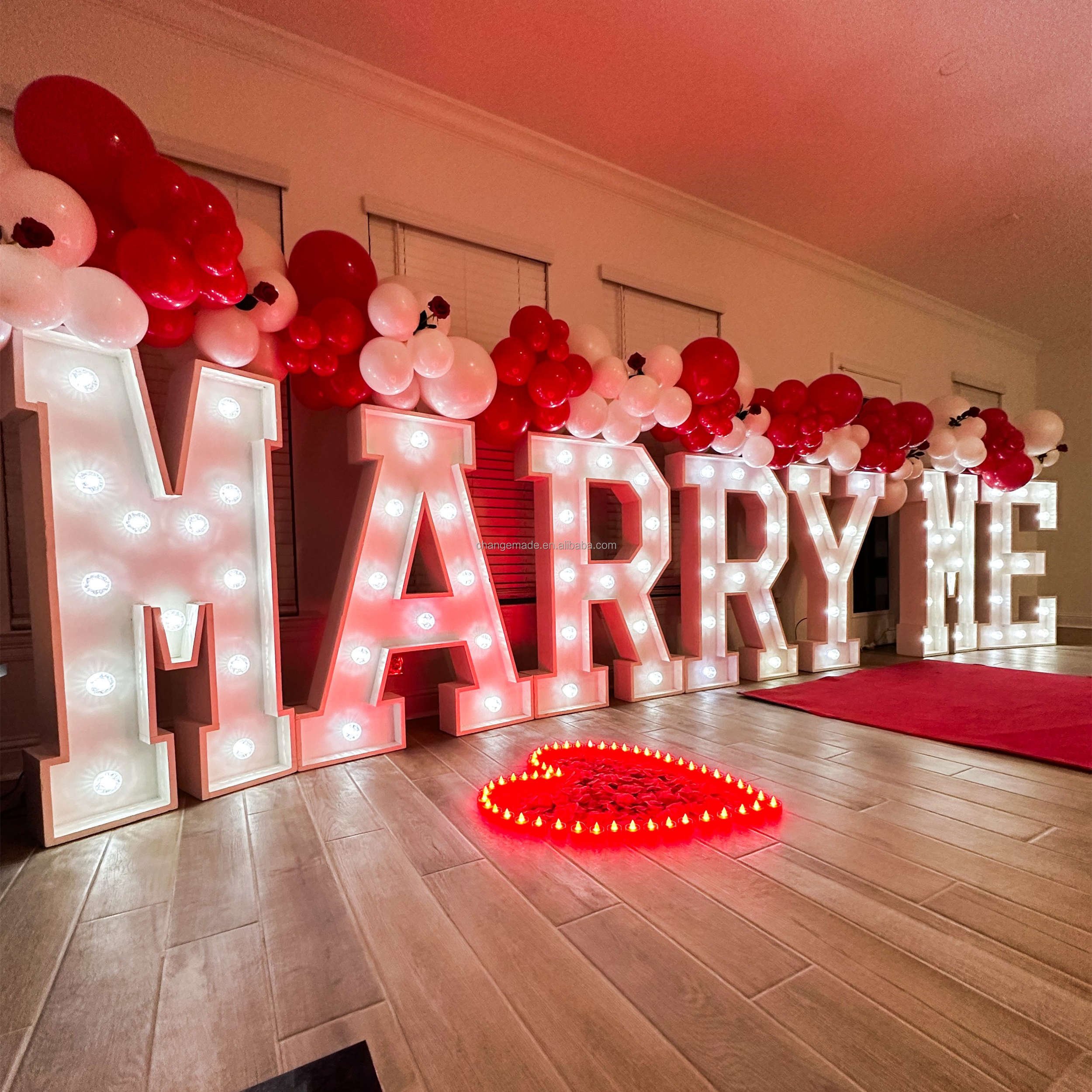 Custom Led Light Marquee Letter Numbers 3ft 4ft 5ft Sign Name Oh Baby Marry Me Big Giant Marquee Letters Sign