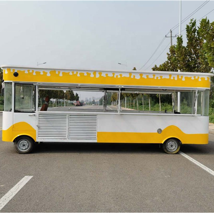 Multi Functional Wide Output Range Long Working Life Food Truck Bus/food Truck Vintage Exhibited at Canton Fair