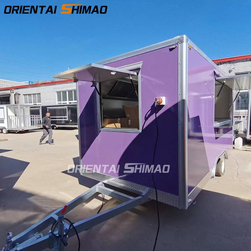 Oriental Shimao China Commercial Food Truck Hot Dog caravan Food Trailers for Europe Mobile bar Trailer with bar