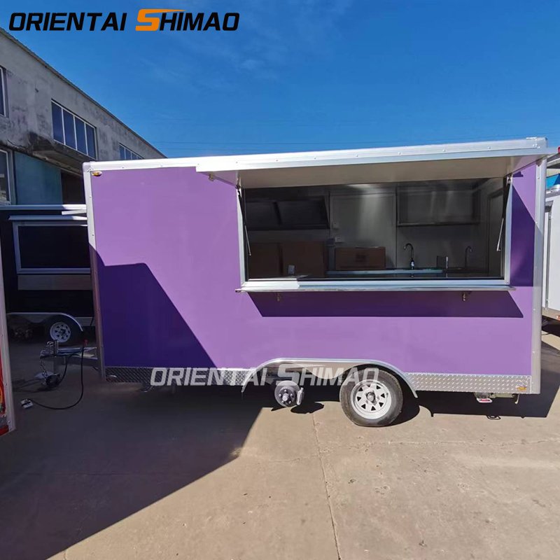 Oriental Shimao China Commercial Food Truck Hot Dog caravan Food Trailers for Europe Mobile bar Trailer with bar