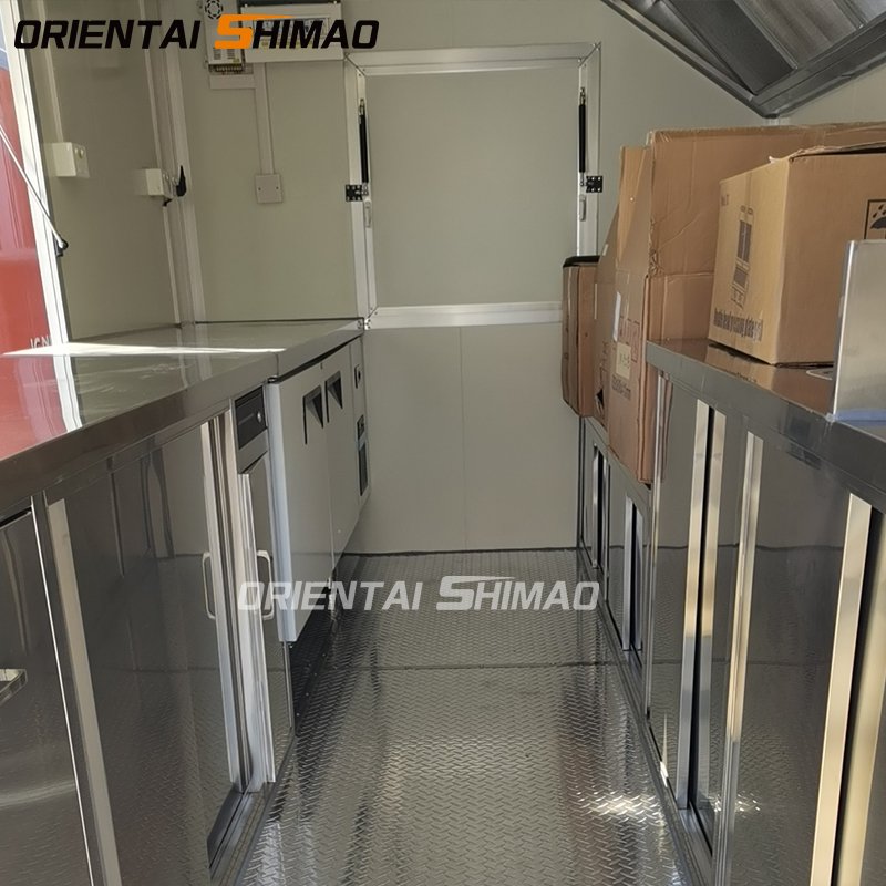 Oriental Shimao China Commercial Food Truck Hot Dog caravan Food Trailers for Europe Mobile bar Trailer with bar