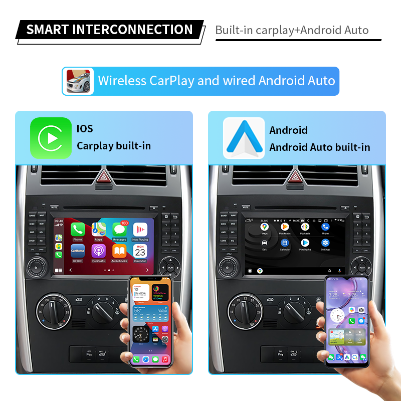 KD-7002 Auto Electronics 7 Inch Android Car Radio GPS DVR DSP WIFI Car DVD Player for Mercedes Benz a B Class Vito W169 W245