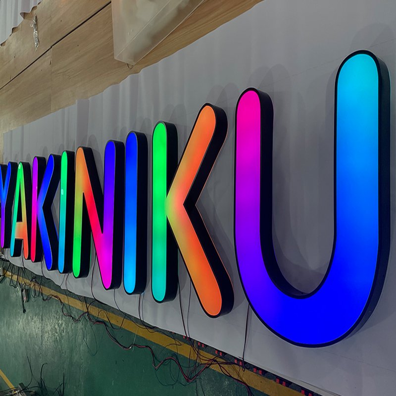 Customized Outdoor Waterproof LED Colored Luminous Letters With RGB Color 3D Luminous Letters for Smoke Shop Logos.