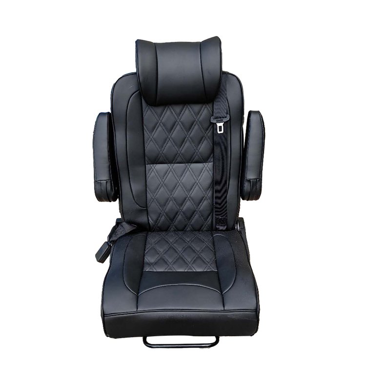 Vip Luxury Leather Car Passenger Sofa Seat Bed for Interior Tuning MPV VAN RV Limousine Campervan Motor Home