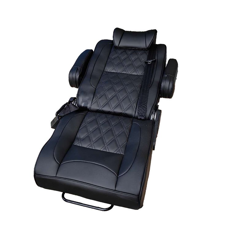 Vip Luxury Leather Car Passenger Sofa Seat Bed for Interior Tuning MPV VAN RV Limousine Campervan Motor Home