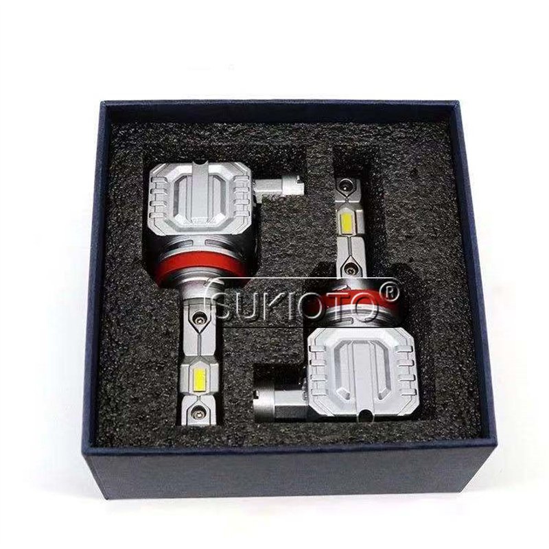 SUKIOTO JAPAN QUALITY M5P H4 H11 Led Lamp Plug and Play H7 9005 H3B 9006 Led Fog Light for Car 12V 6500K Turbo Fan Led Bulb