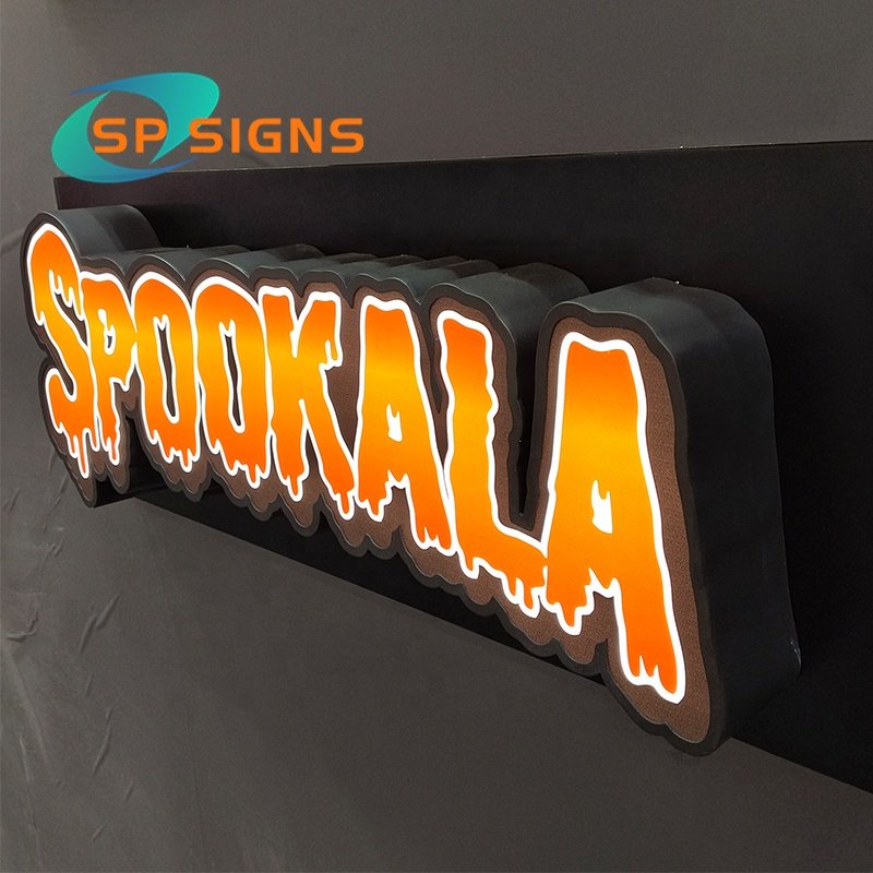 SP Custom Outdoor Stainless Steel Letter 3D Front Lit Sign Back Lit Letters Advertising Signage Illuminated Led Channel Letter