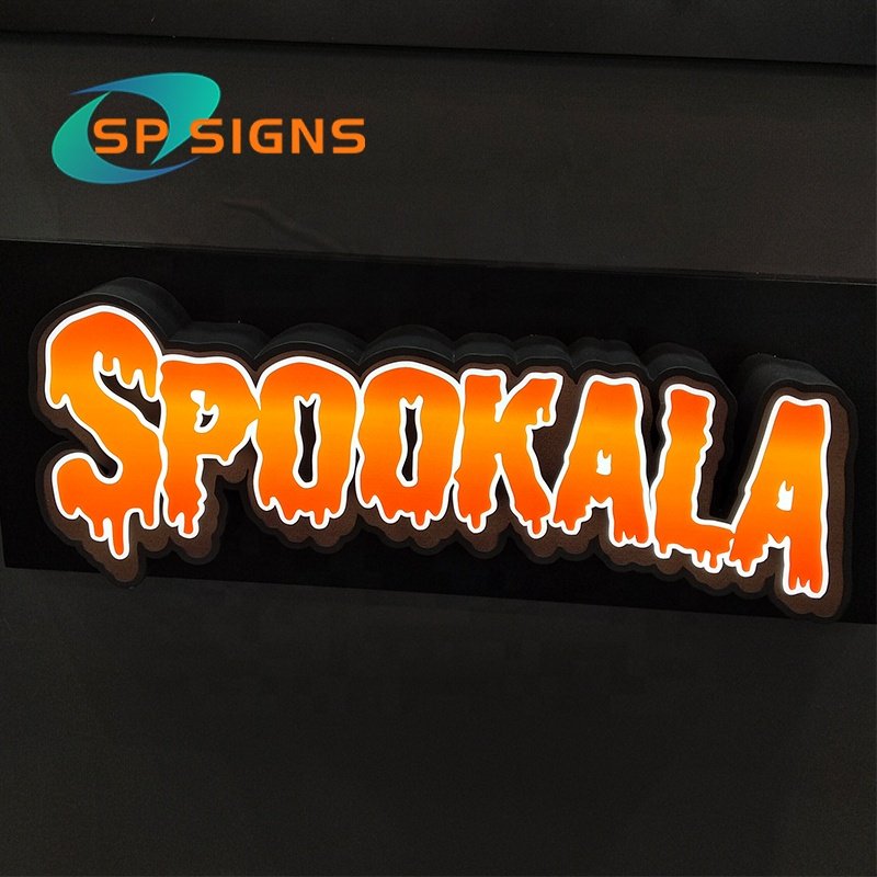 SP Custom Outdoor Stainless Steel Letter 3D Front Lit Sign Back Lit Letters Advertising Signage Illuminated Led Channel Letter