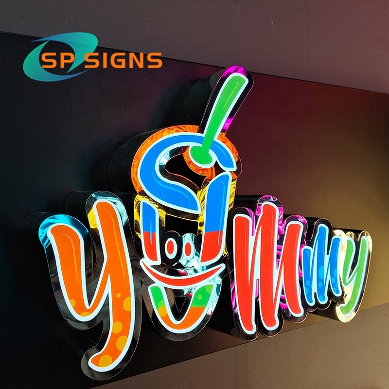 SP Custom Outdoor Stainless Steel Letter 3D Front Lit Sign Back Lit Letters Advertising Signage Illuminated Led Channel Letter
