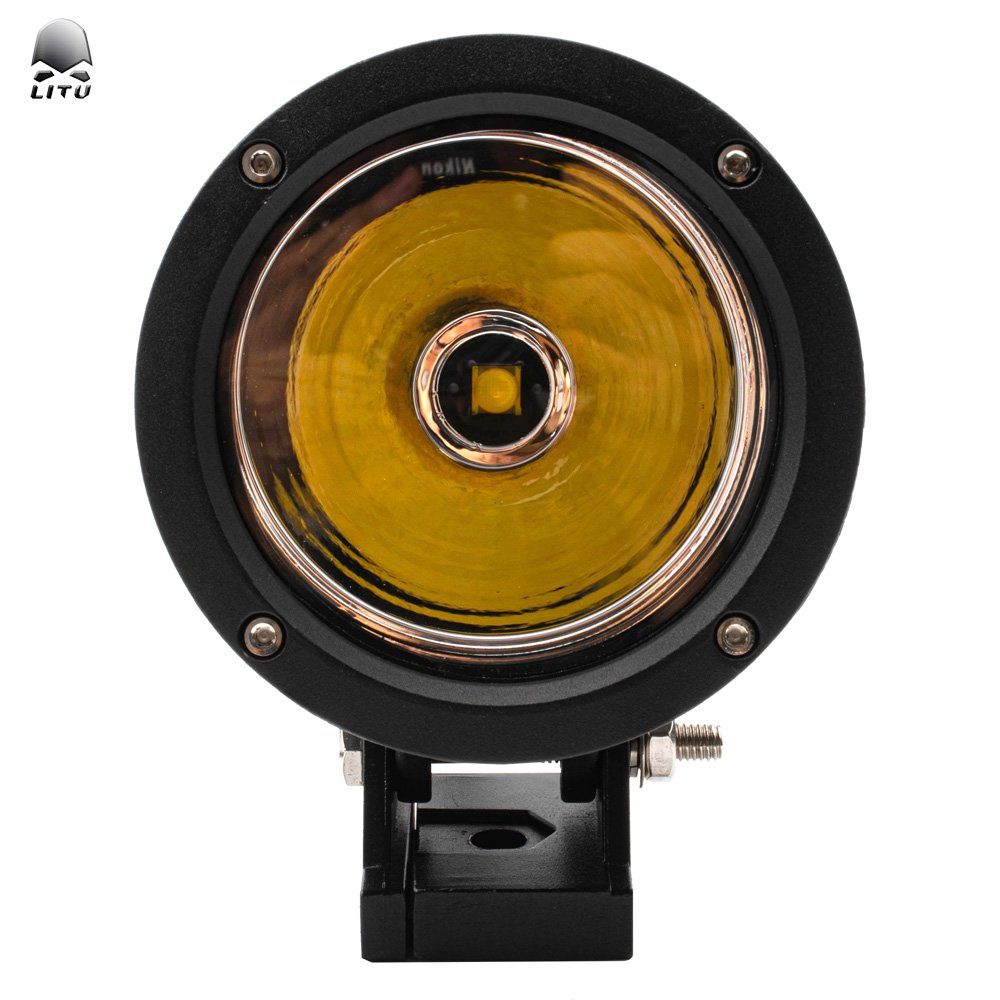 Stocked Led Fog Lamp 6500K 3500K White Yellow 24 Volt 45W SUV ATV 12V Round 4 Inch Off Road Spot Led Auxiliary Driving Light