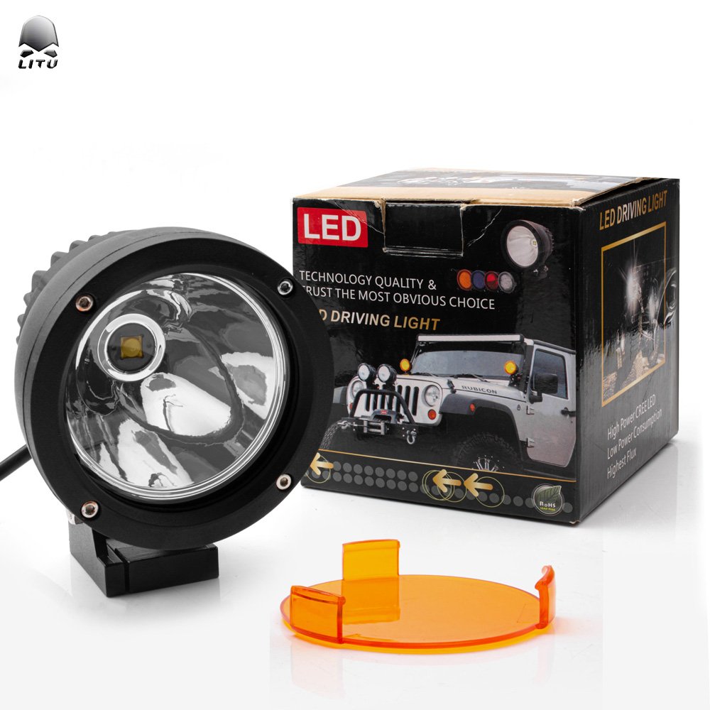 Stocked Led Fog Lamp 6500K 3500K White Yellow 24 Volt 45W SUV ATV 12V Round 4 Inch Off Road Spot Led Auxiliary Driving Light