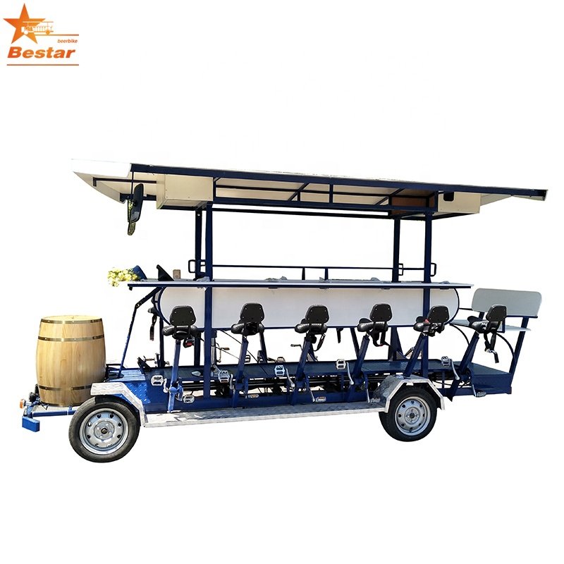 Classical Beer Bike Popular 4 Whee Bicycle 15 Person Beer Bus for Adults