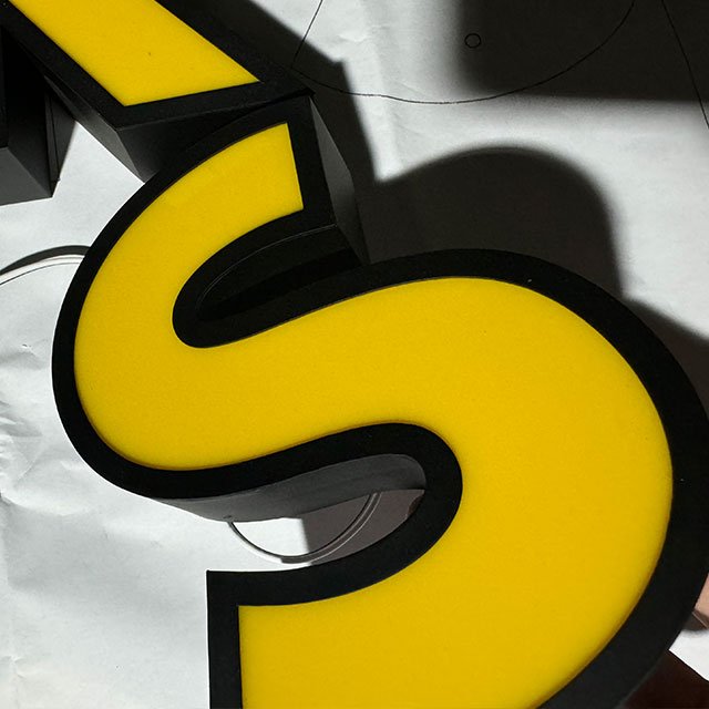 Storefront Electronic Signs Alphabet Letter Shop Sign Stainless Steel Frontlit Letters