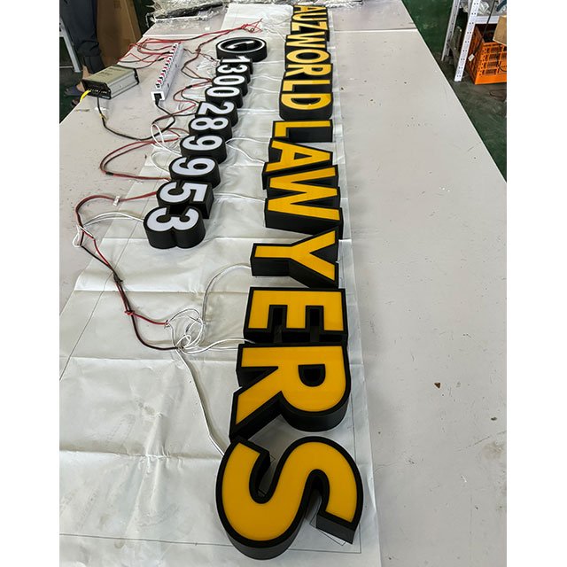 Storefront Electronic Signs Alphabet Letter Shop Sign Stainless Steel Frontlit Letters