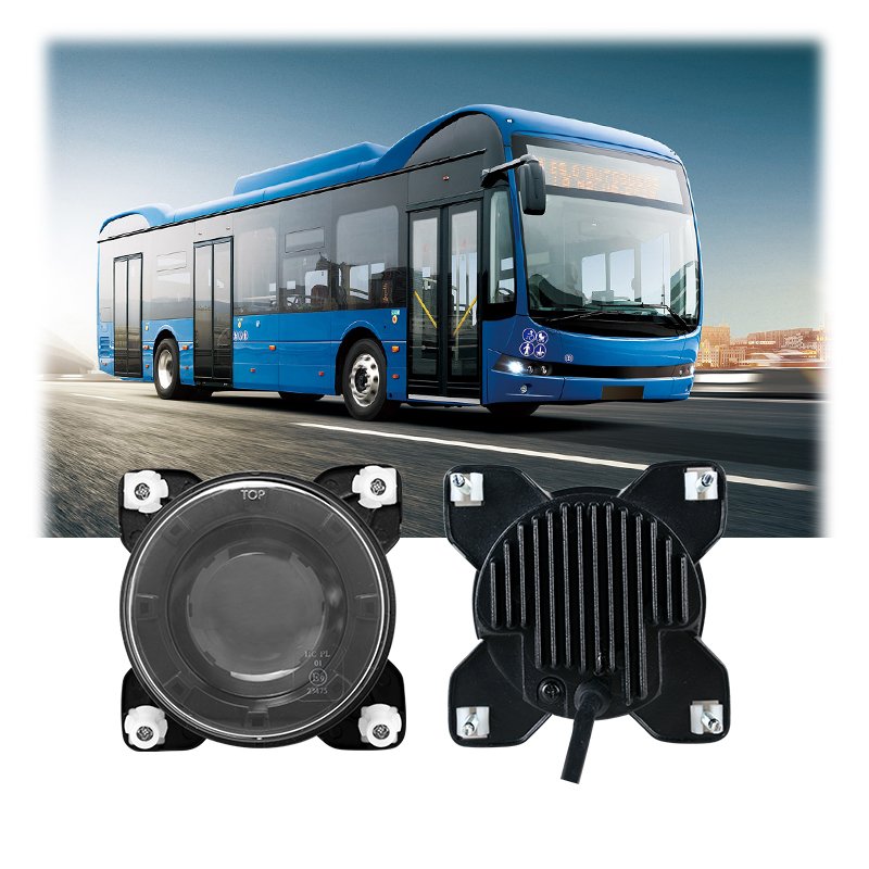 ECE R112 Approval LED Headlight 90mm Low Beam With Parking Light Led Work Lamp for City Bus Truck Tractor