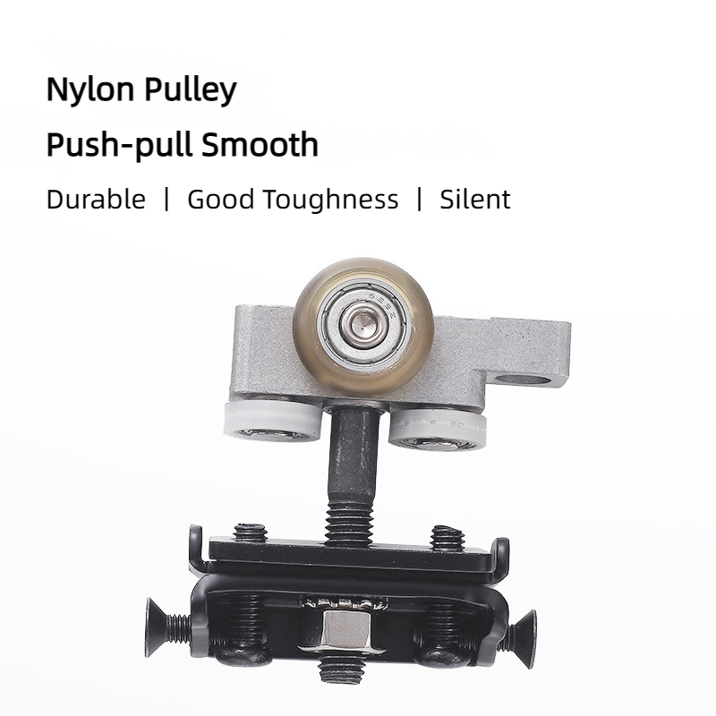 Double Soft Close Interior Hidden Wood Hanging Door Rollers Wheels Invisible Door Sliding System
