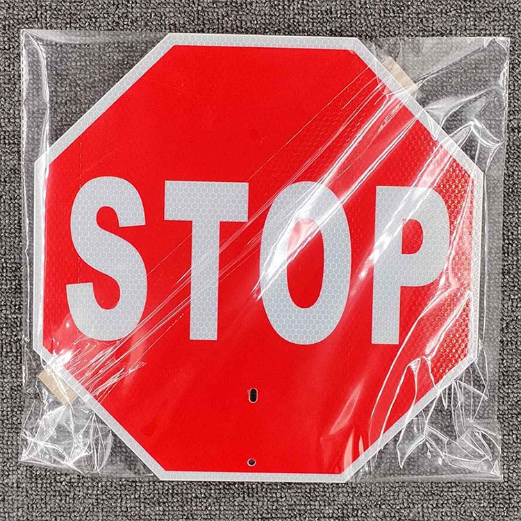 Toowin Custom Aluminum 3M Reflective Traffic Road Safety Signs Roadway Warning Sign Board Handhold Stop and Slow Signs