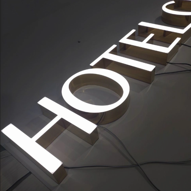 Advertising Illuminated Outdoor&Indoor Light Customized 3D Led Logo Acrylic Sign Channel Letter