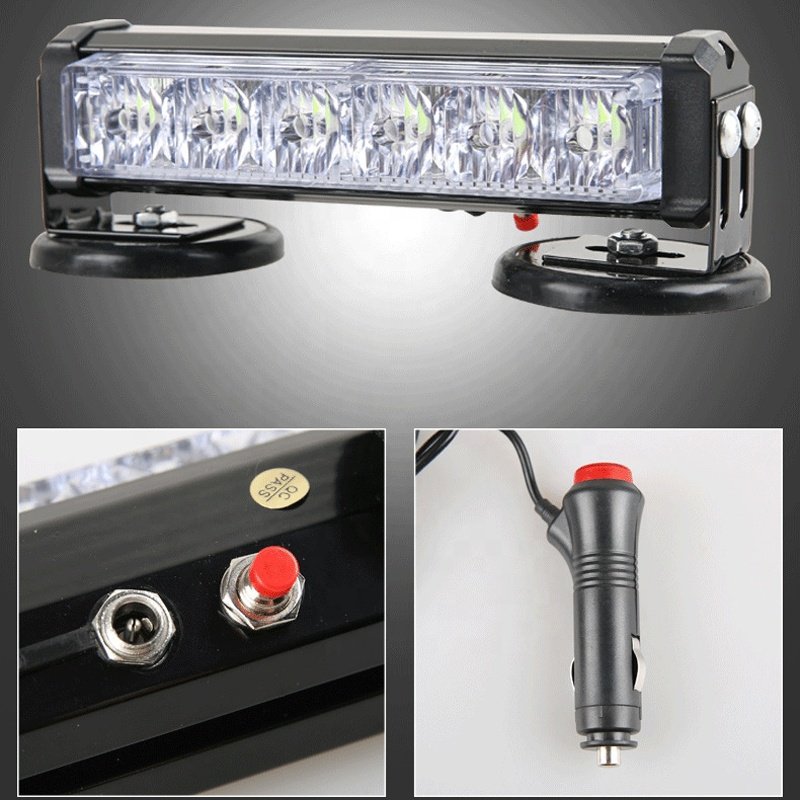 Strong Magnetic Ceiling Fashing Light Engineering Vehicles School Bus Led Warning Light Car Mounted Rechargeable LED Light
