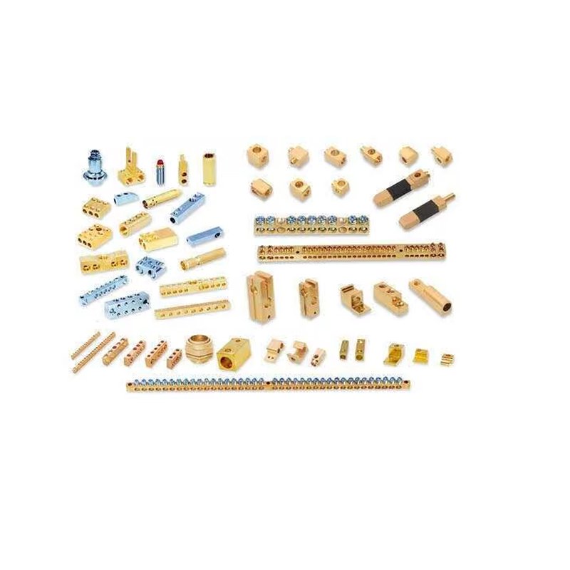 Hot Sale Neutral Brass Bar Electrical Earth 8 Holes With Screw on DIN Rail High Quality 100A Terminal Block Plastic Housing