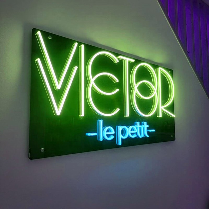 Custom Led Light up Sign Store Business logo Design Display Advertising Board Light Led Neon Sign for Company Name