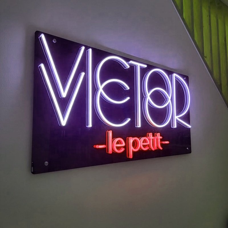 Custom Led Light up Sign Store Business logo Design Display Advertising Board Light Led Neon Sign for Company Name