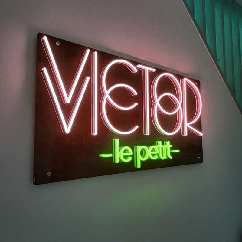 Custom Led Light up Sign Store Business logo Design Display Advertising Board Light Led Neon Sign for Company Name