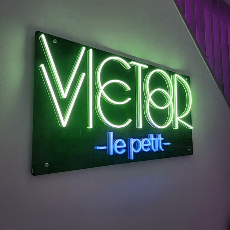 Custom Led Light up Sign Store Business logo Design Display Advertising Board Light Led Neon Sign for Company Name