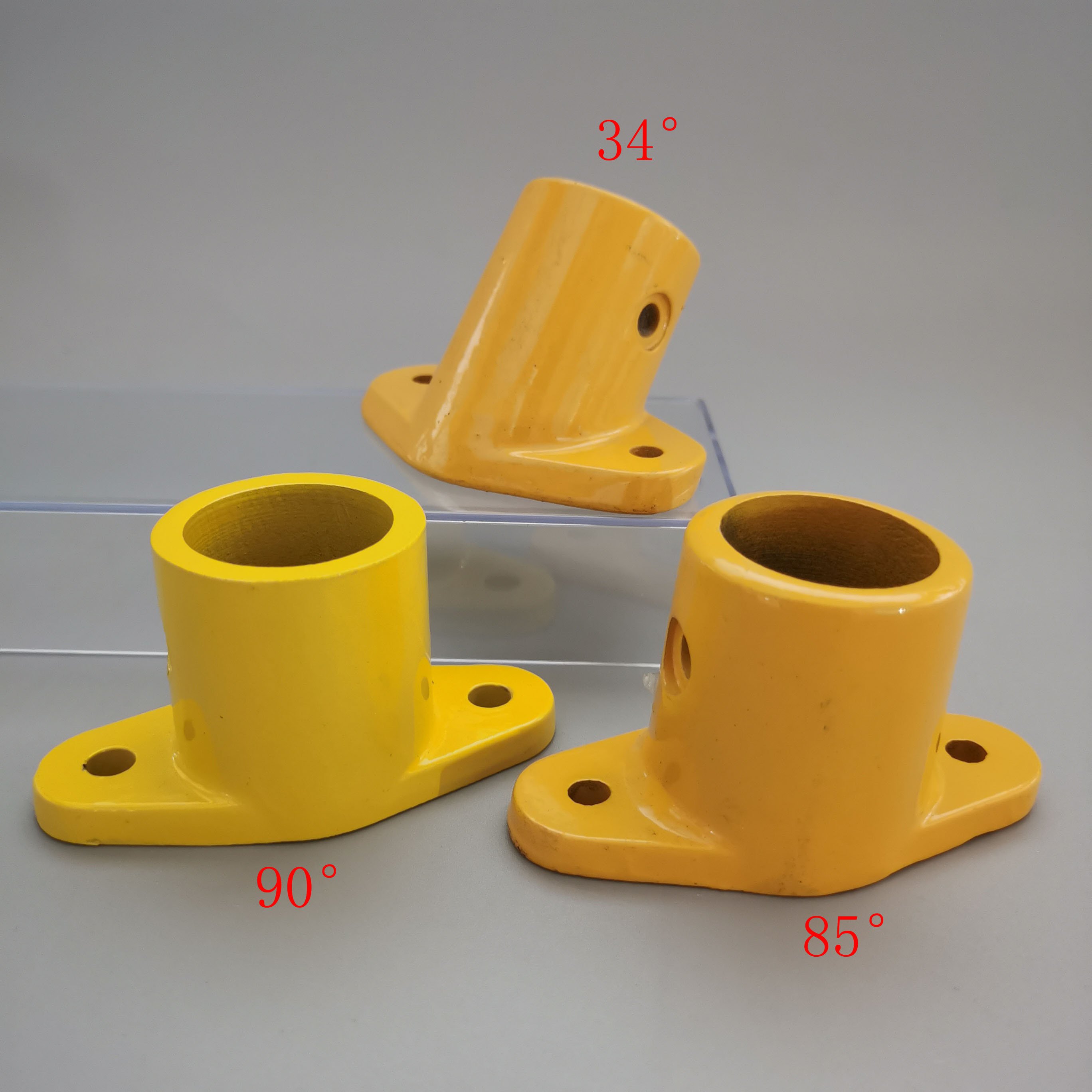 Transport Bus Handrail Fittings Aluminum Stanchion Corner Fittings Steel Railing Accessories Pipe Connecter