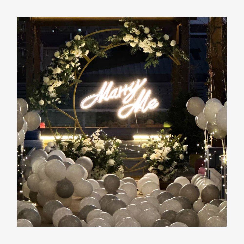 Mr&Ms & Marry Me &Better Together Weeding Decoration Led Neon Sign Pure White Color Custom Outdoor Use