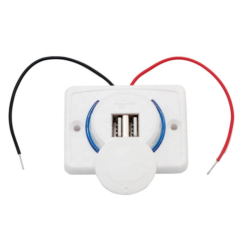 Waterproof Marine 12v -24v Dual USB Port Car Charger 3.1A Socket Outlet with LED