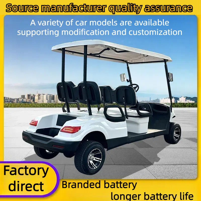 2-10 Seat Four-wheel Golf Cart Tourist Scenic Area Shuttle Bus Sales Office House Viewing New Off-road Golf Cart