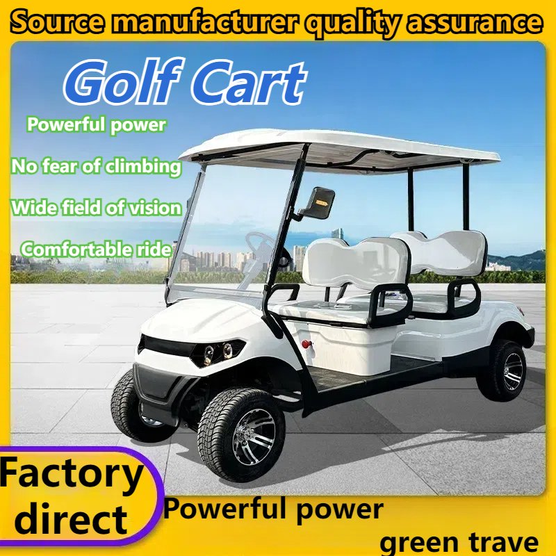 2-10 Seat Four-wheel Golf Cart Tourist Scenic Area Shuttle Bus Sales Office House Viewing New Off-road Golf Cart