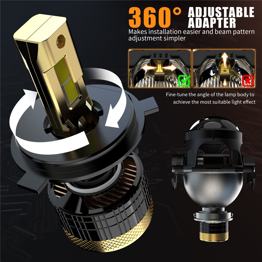 Auto H4 12V CSP LED Fog Light High Quality 4575 Chip Headlight Bulbs in 6000K Cool White Aluminum 24V for New H1 H7 H11 Cars
