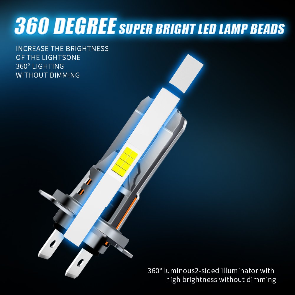 Automobile Headlight Manufacturer Led Headlight Bulb Accessories 55W 11000LM Good Power and Wattage Led Headlight Car H4 9003 H7